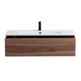 База под раковину Cezares подвесная с одним выкатным ящиком, Орех Дымчатый, 996x476x300, SLIDER-1000-1C-SO-NA-P